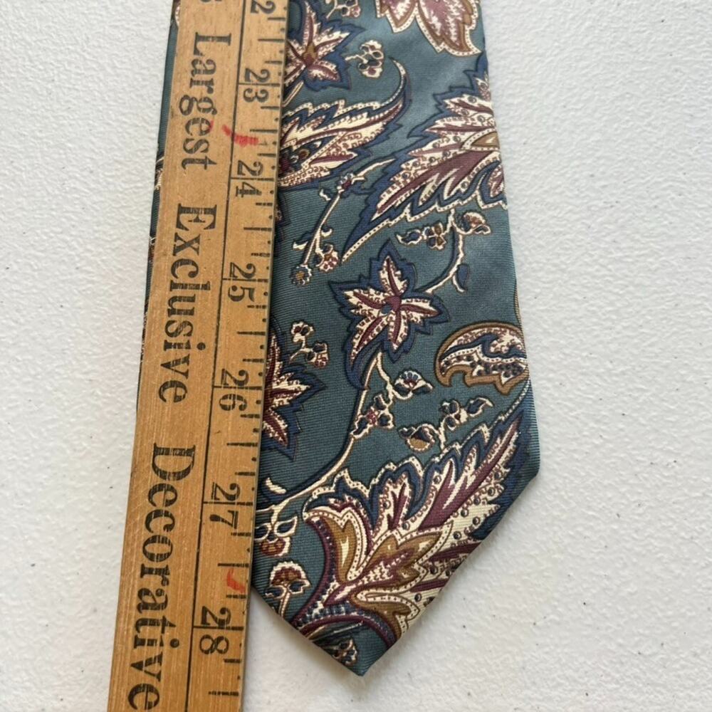 Christian Dior Monsieur Necktie Unisex Muted Multicolor Floral 100% Silk - Picture 7 of 7